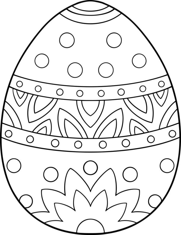 Huevo de pascua para colorear.