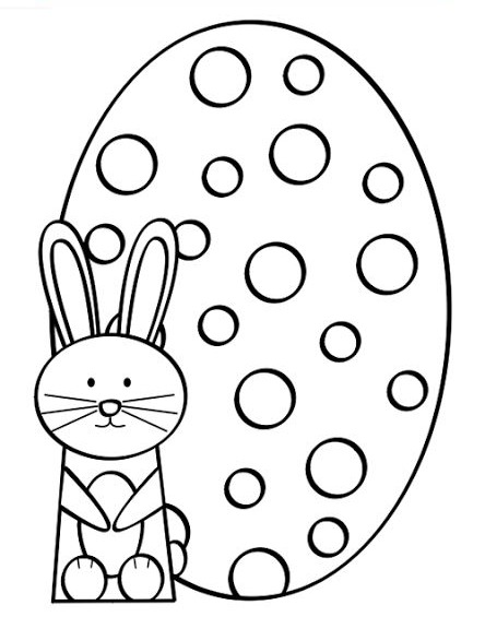 Conejo de pascua para colorear