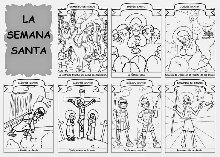 Actividades dibujos semana santa.