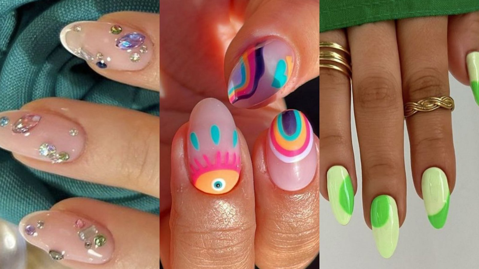 Uñas de gel decoradas
