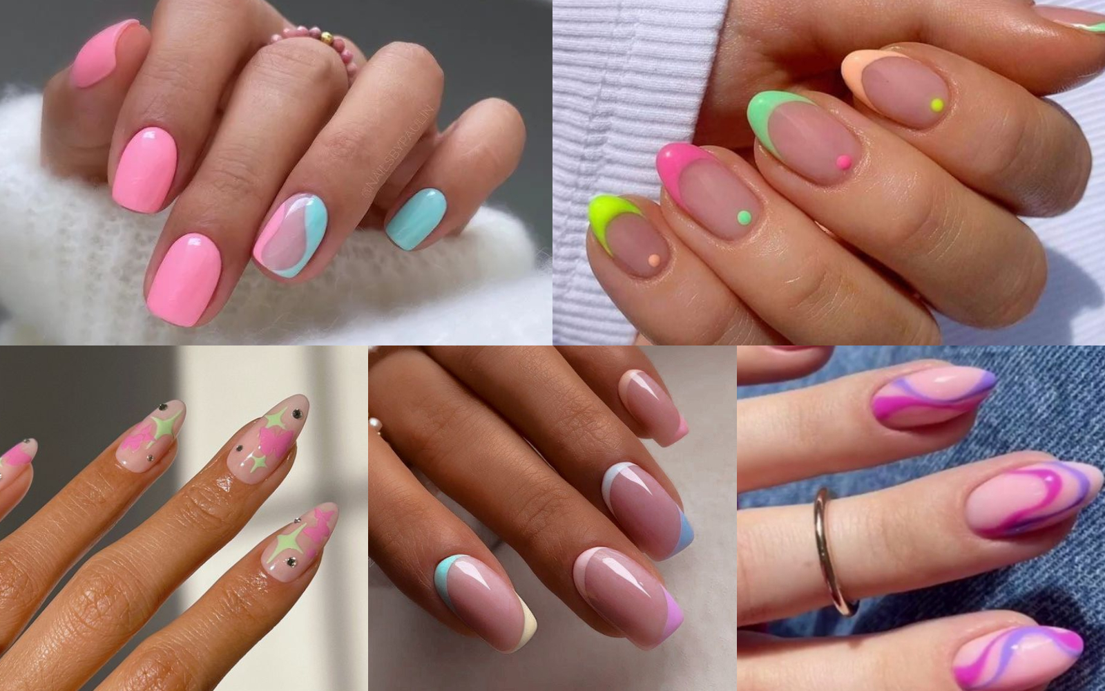 Manicura de colores 