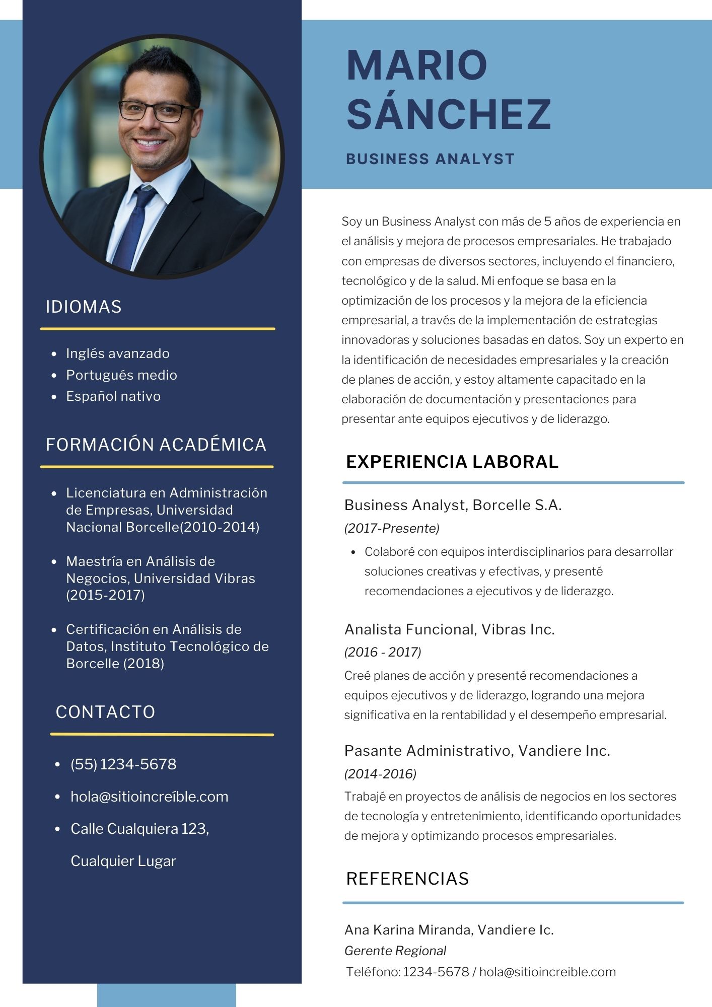 CV con experiencia