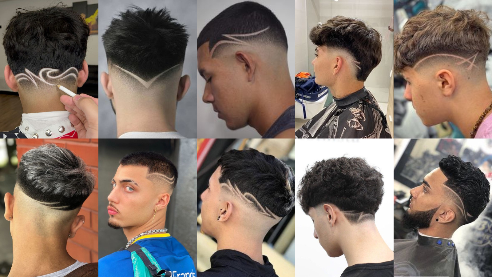 10 cortes de pelo rapado con diseño hombre 