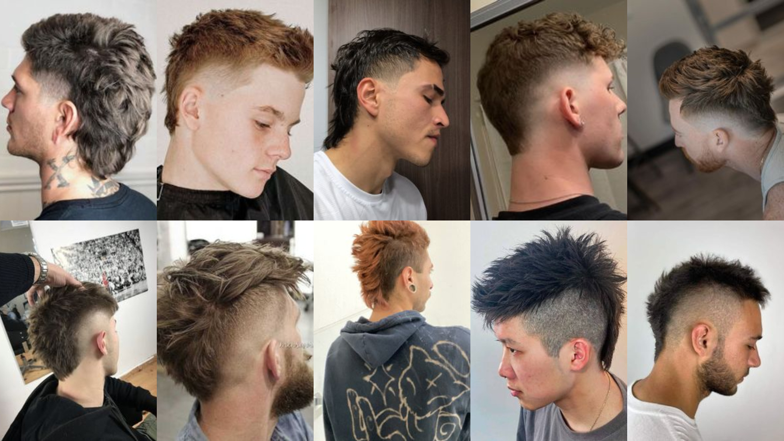 Corte de pelo con crestas punk