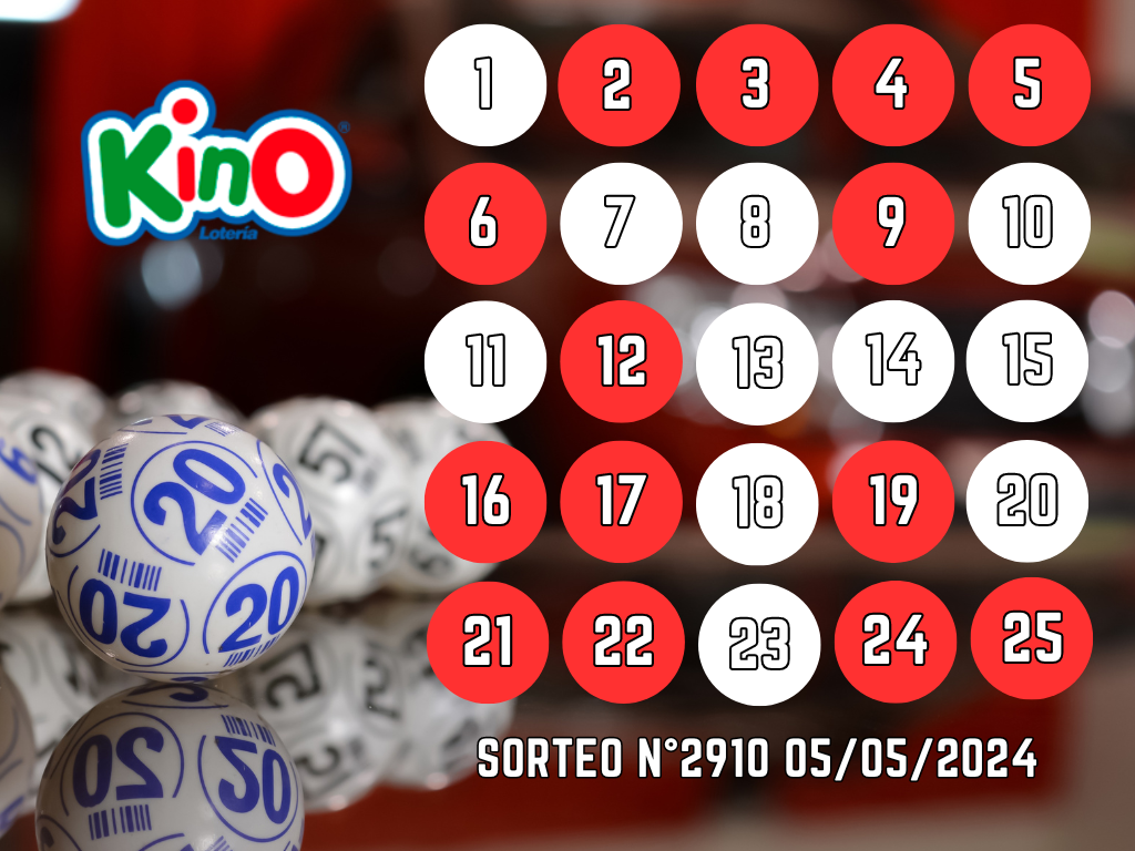 RESULTADOS KINO, SORTEO 2910 - DOMINGO 5 DE MAYO 2024