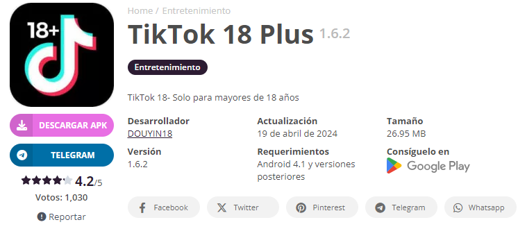 ¿Cuáles son los requisitos para tener TikTok +18?