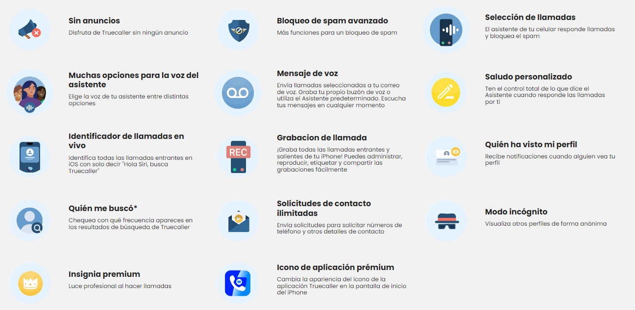 versión premium de Truecaller