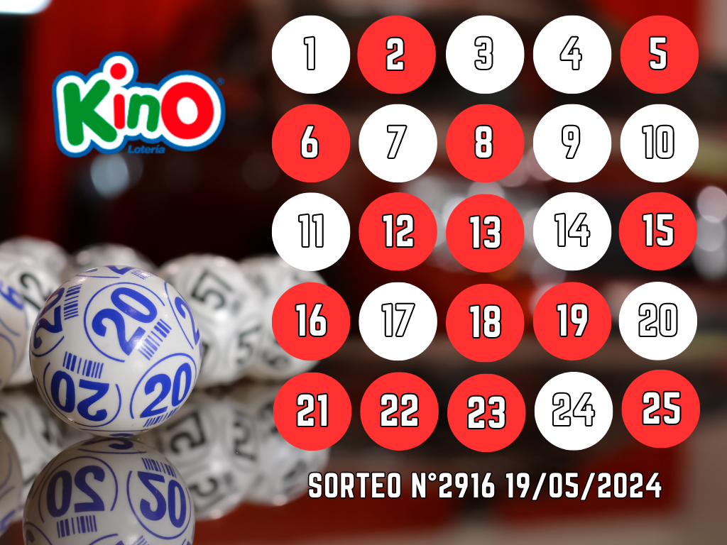 RESULTADOS KINO, SORTEO 2916 - DOMINGO 19 DE MAYO 2024