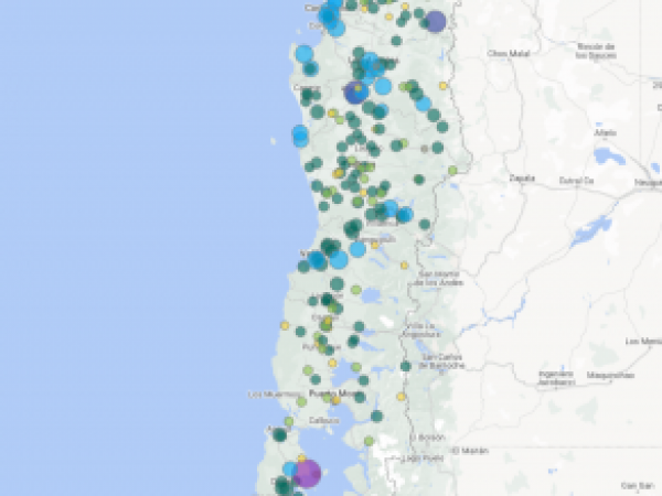 Lugares donde más ha llovido. Sistema frontal.