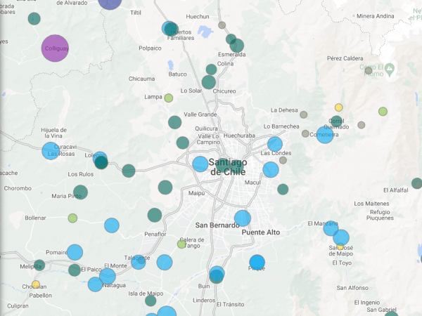 Las zonas de la RM donde más ha llovido
