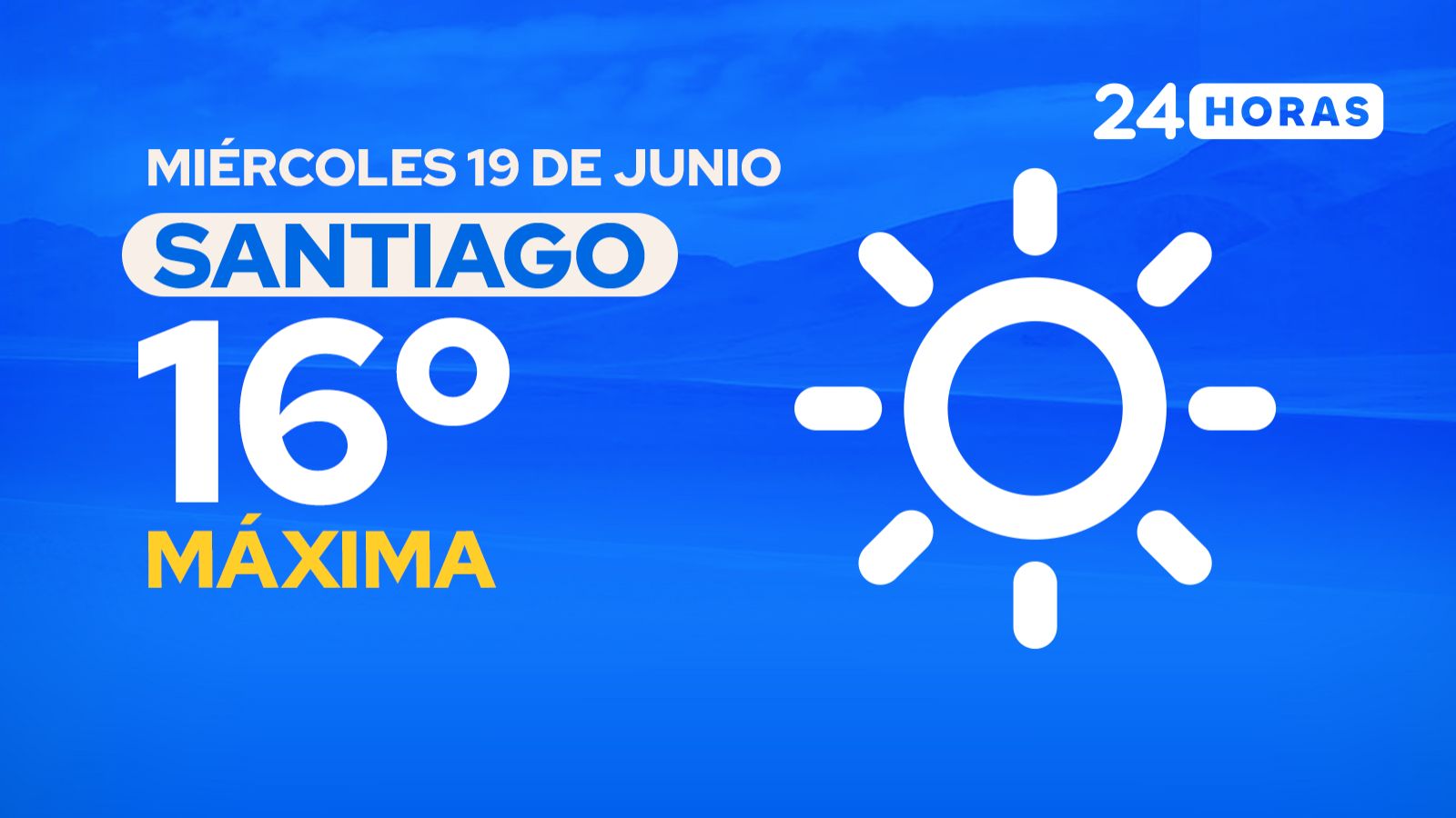 El tiempo en Santiago: miércoles 19 de junio de 2024