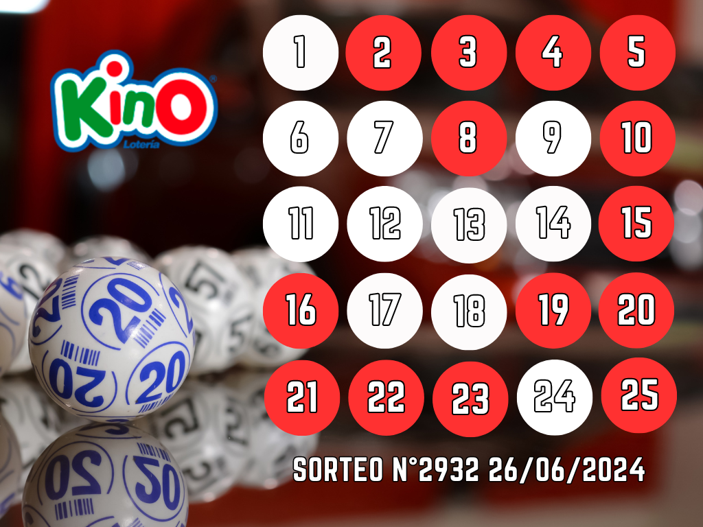 RESULTADOS KINO, SORTEO 2932 - MIÉRCOLES 26 DE JUNIO 2024