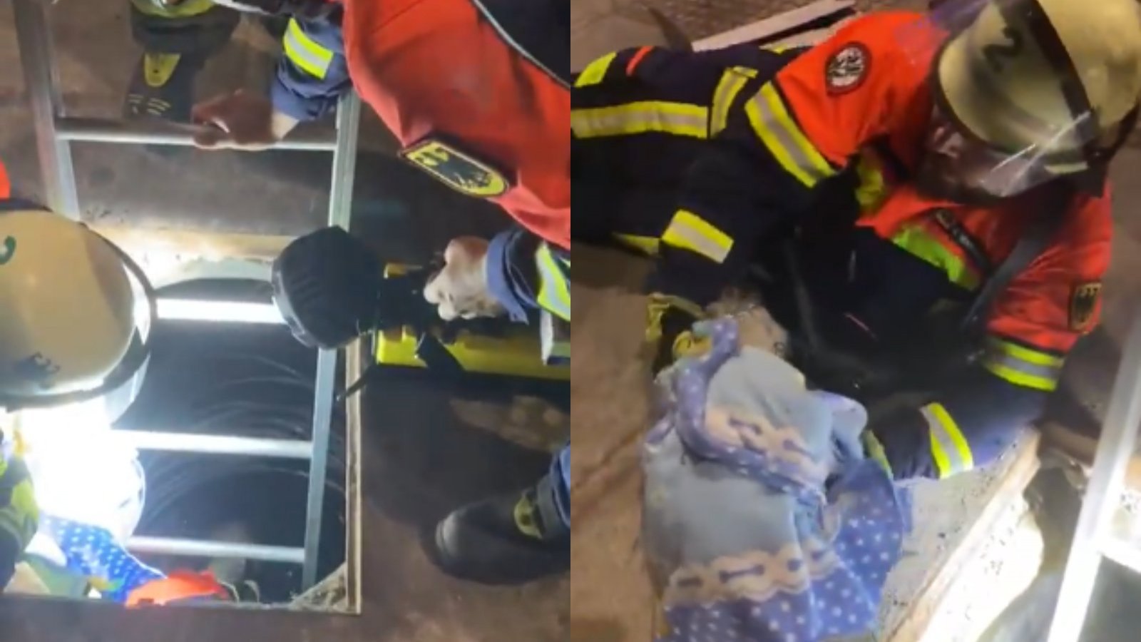 VIDEO: Así fue el momento donde un perro fue rescatado tras caer a cámara de agua sin tapa