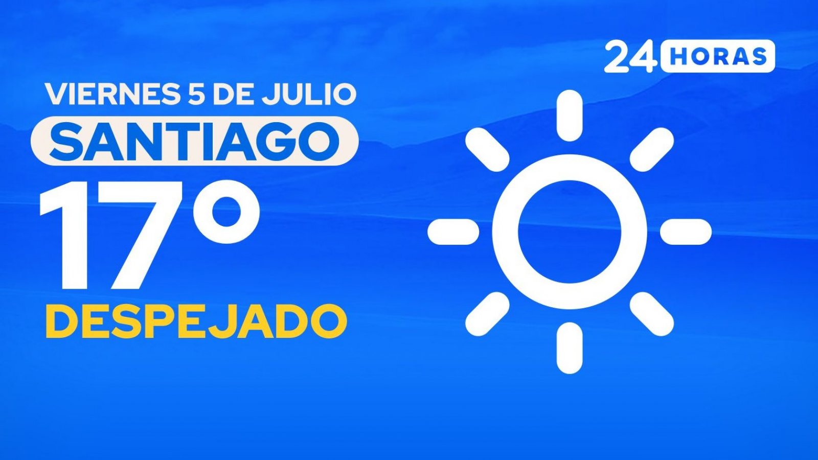 El tiempo en Santiago: viernes 5 de julio de 2024