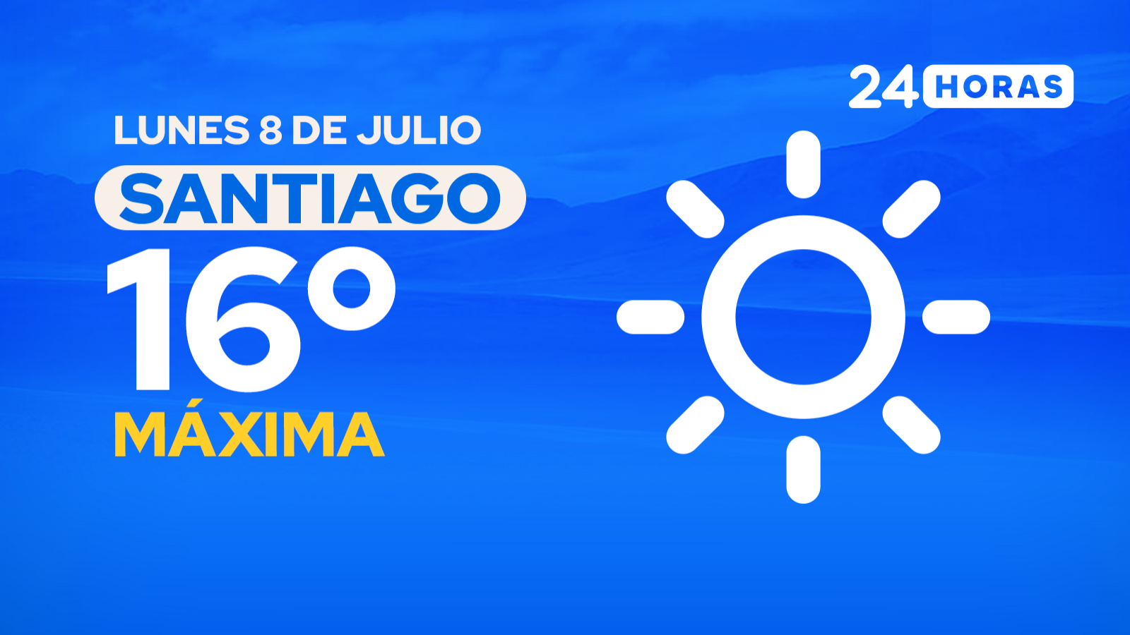 El tiempo en Santiago: lunes 8 de julio de 2024