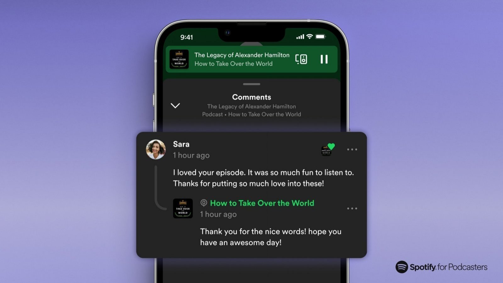 Primera vista a la nueva aplicación, Spotify for Podcasters y su función de comentarios