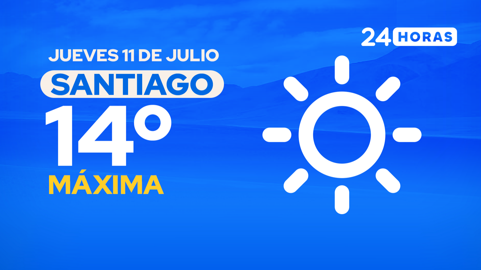 El tiempo en Santiago: jueves 11 de julio de 2024