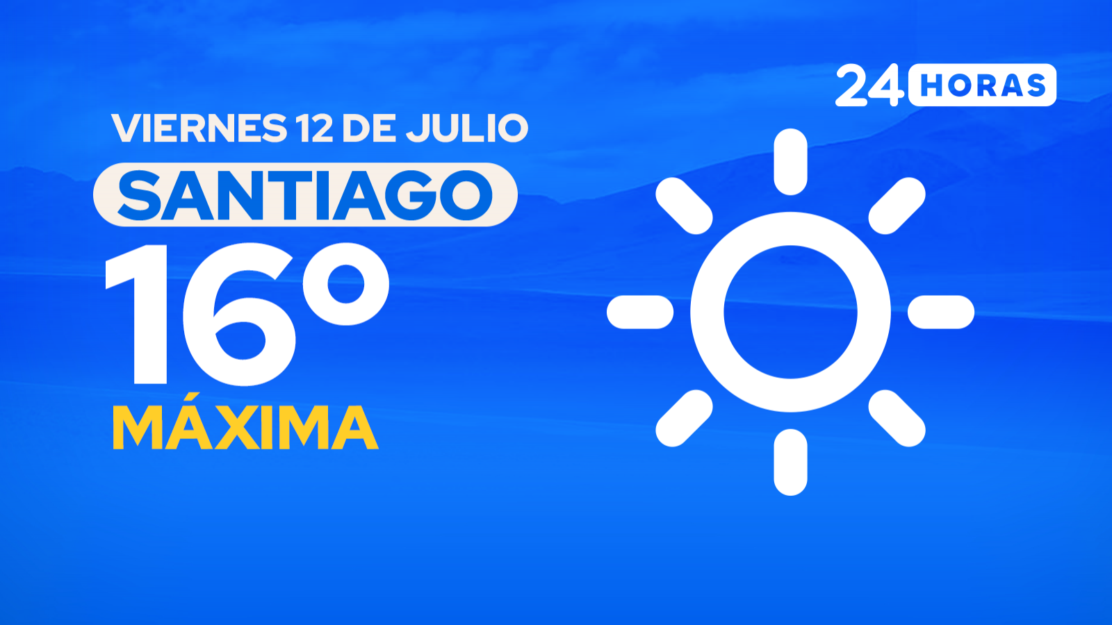 El tiempo en Santiago: viernes 12 de julio de 2024