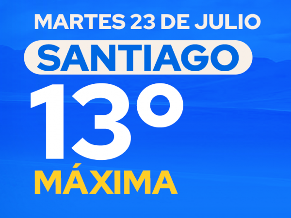 El tiempo en Santiago: martes 23 de julio de 2024