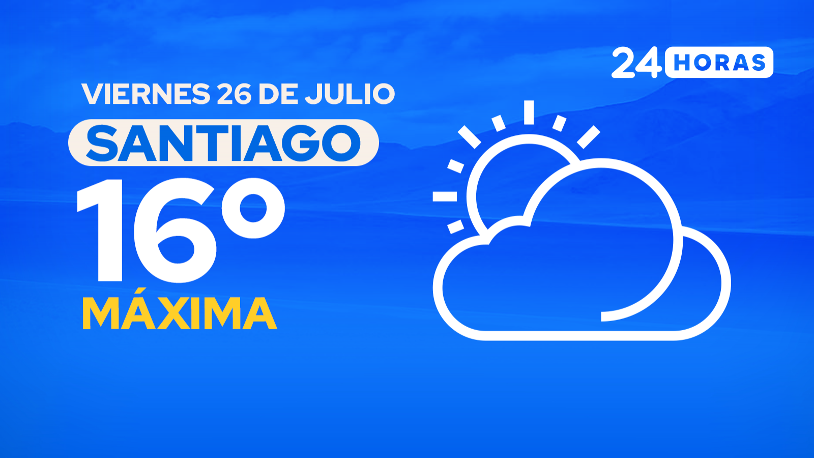 El tiempo en Santiago: viernes 26 de julio de 2024