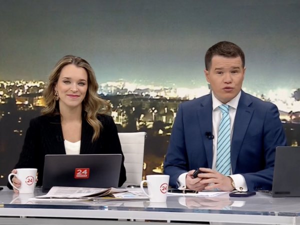 Carla Zunino y Davor Gjuranovic en 24 Horas Tu Mañana.