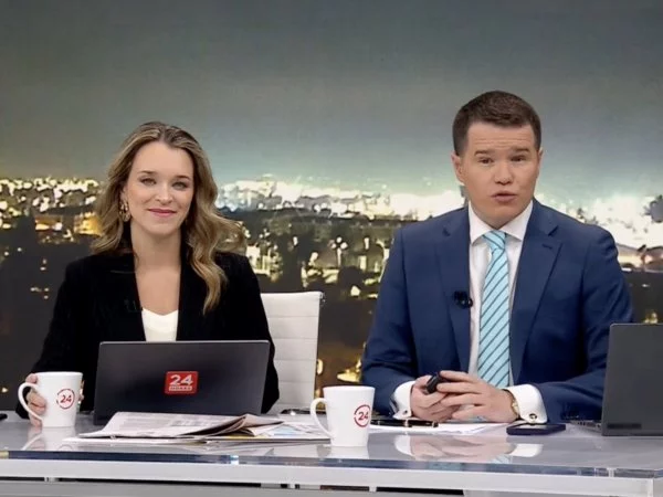 Carla Zunino y Davor Gjuranovic en 24 Horas Tu Mañana.