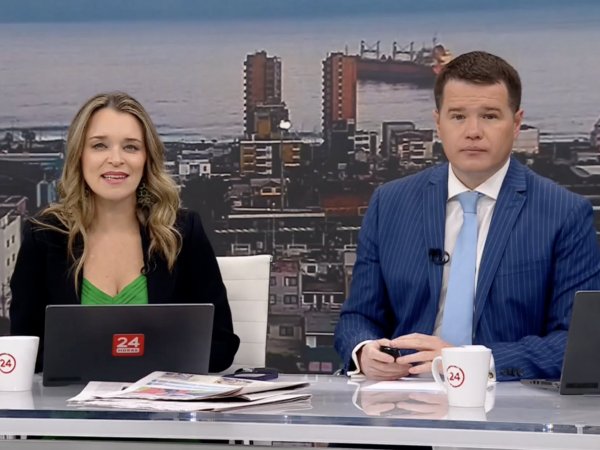 Carla Zunino y Davor Gjuranovic en 24 Horas Tu Mañana.