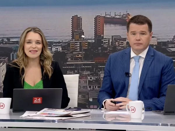 Carla Zunino y Davor Gjuranovic en 24 Horas Tu Mañana.