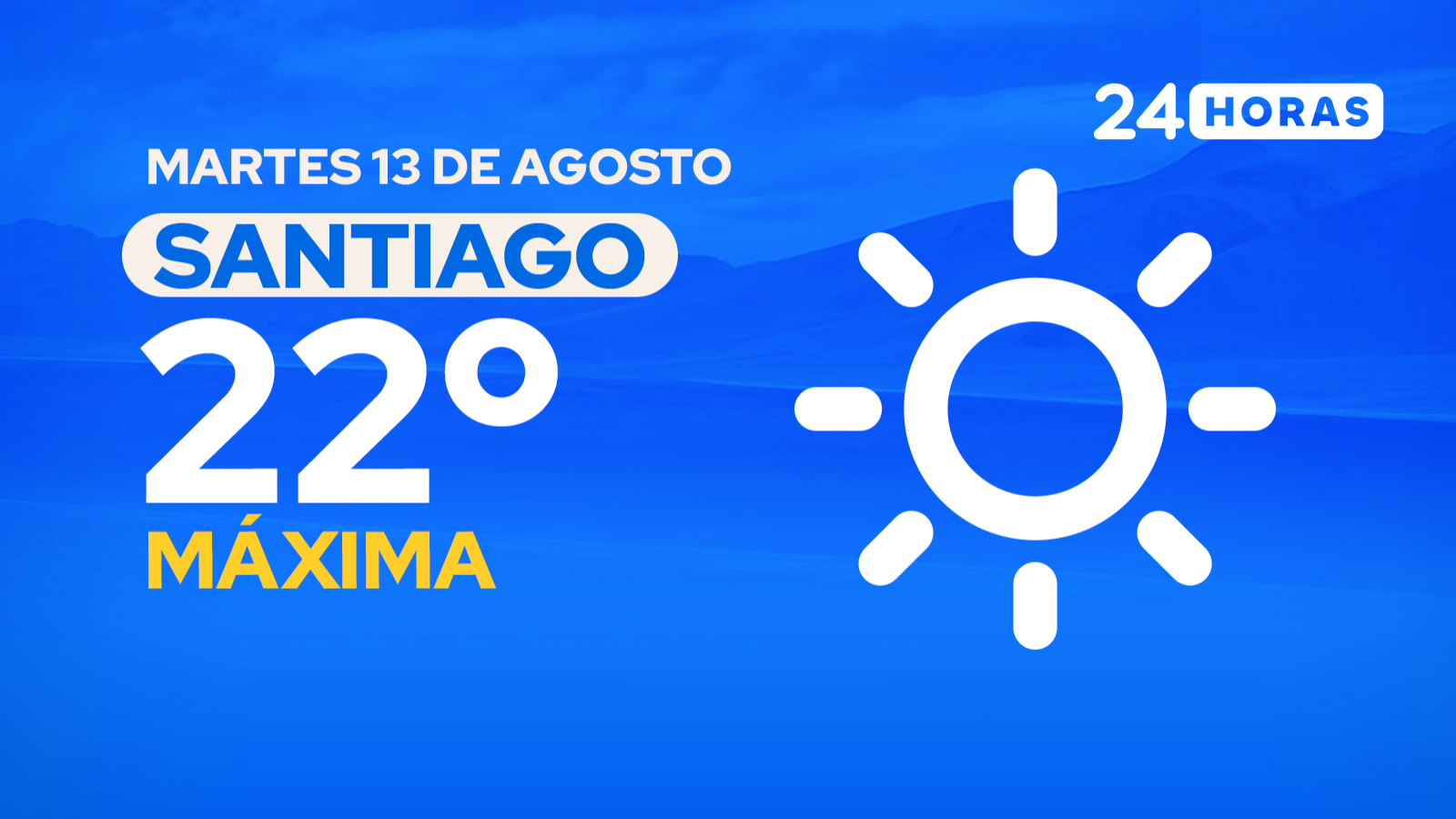 El tiempo en Santiago: martes 13 de agosto de 2024