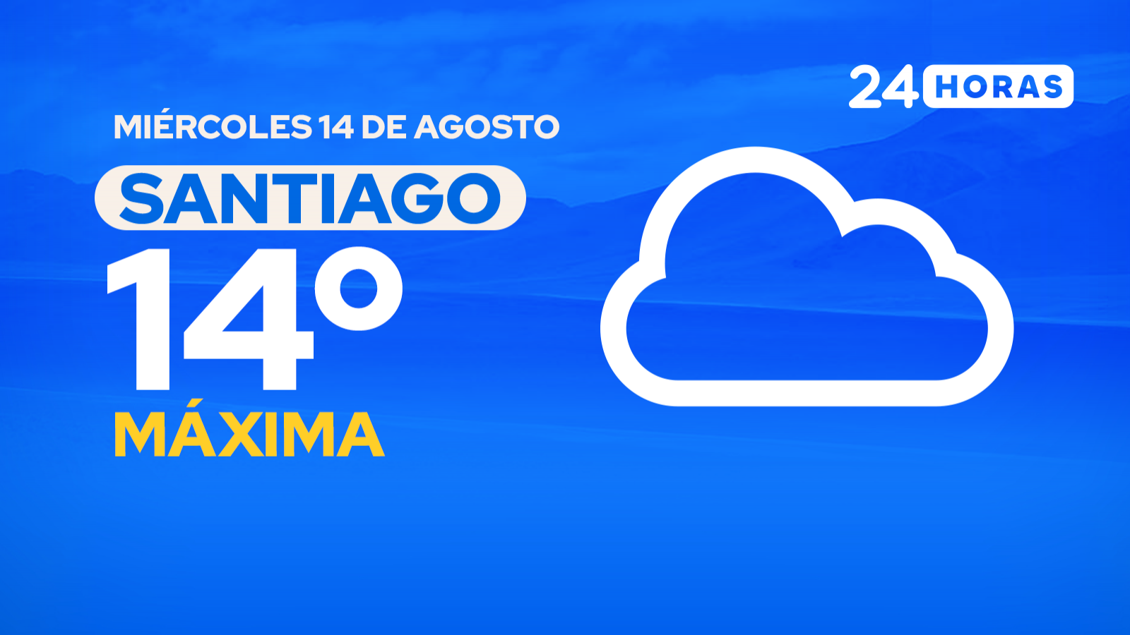 El tiempo en Santiago: miércoles 14 de agosto de 2024