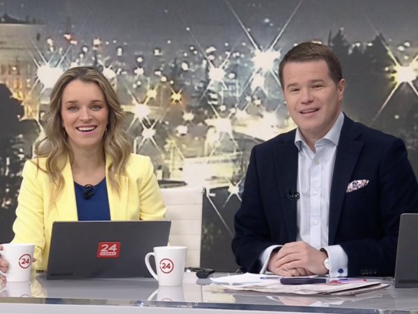 Carla Zunino y Davor Gjuranovic en 24 Horas Tu Mañana.