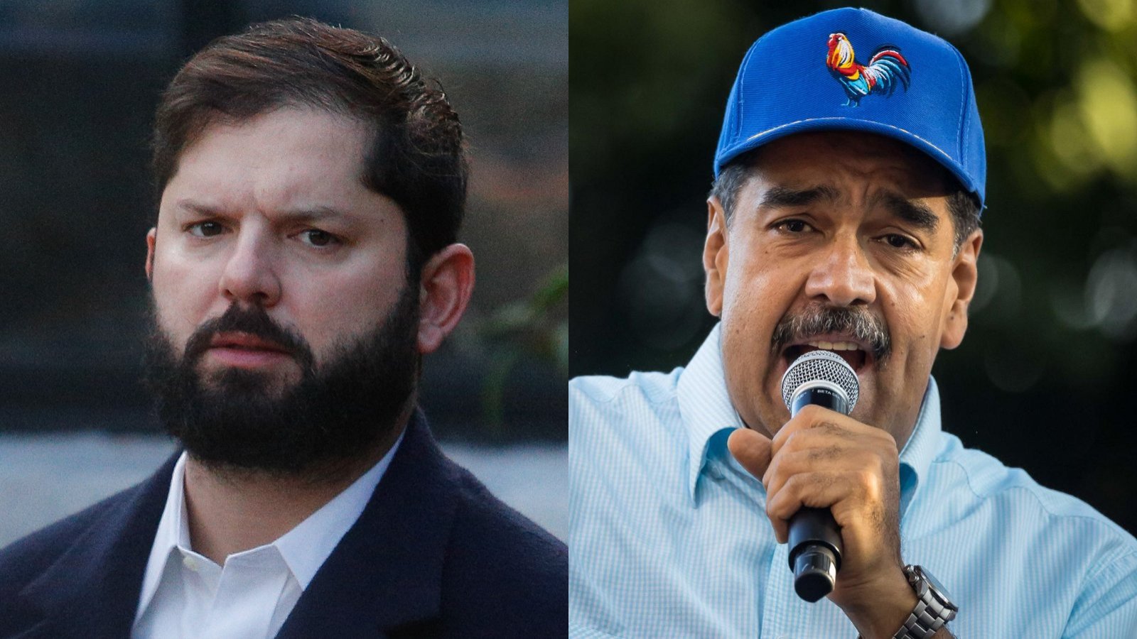 Presidente Gabriel Boric y Nicolás Maduro