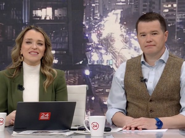 Carla Zunino y Davor Gjuranovic en 24 Horas Tu Mañana.