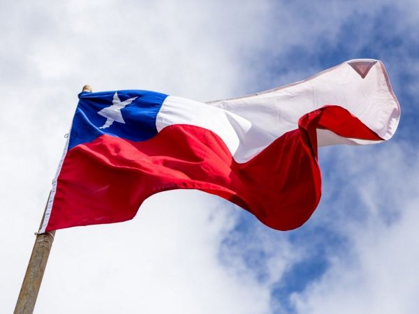 Bandera de Chile. Fiestas Patrias.