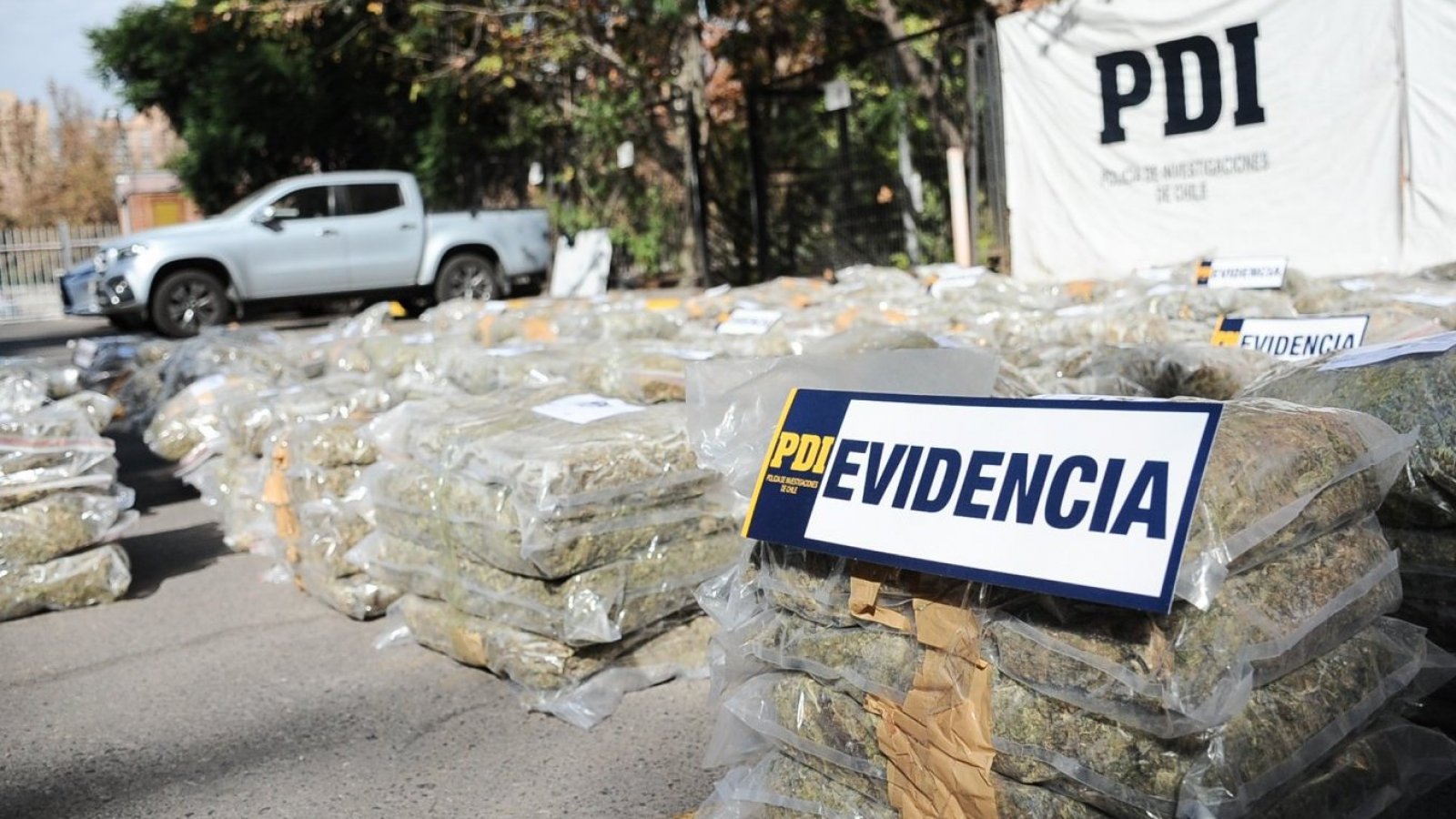 400 kilos de cannabis incautados por la Policía de Investigaciones(PDI)