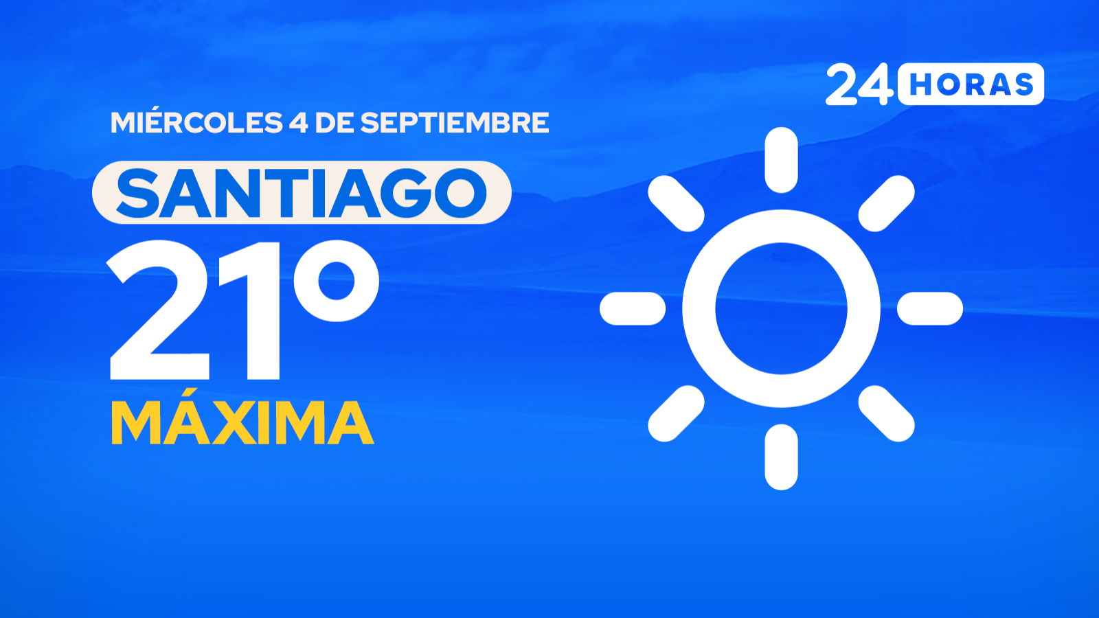 El tiempo en Santiago: miércoles 4 de septiembre de 2024