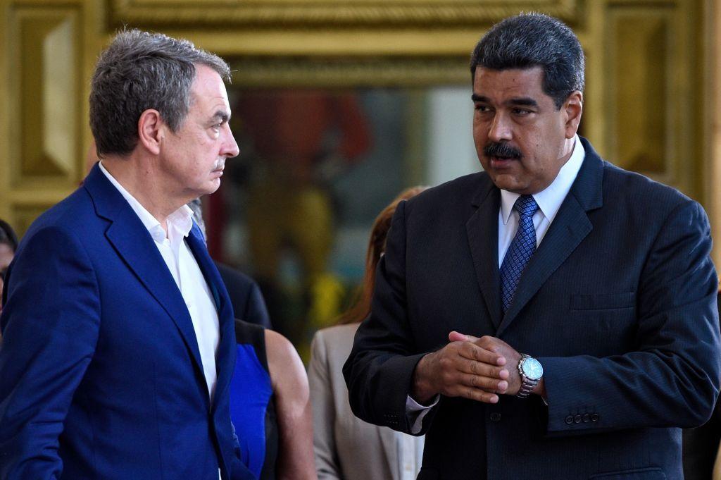 Rodríguez Zapatero junto a Maduro en 2018