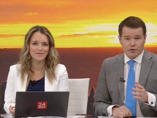 Carla Zunino y Davor Gjuranovic en 24 Horas Tu Mañana.