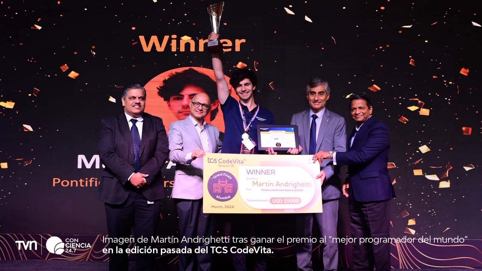 Martín ganado el TCS CodeVita, el mayor concurso de programación global.