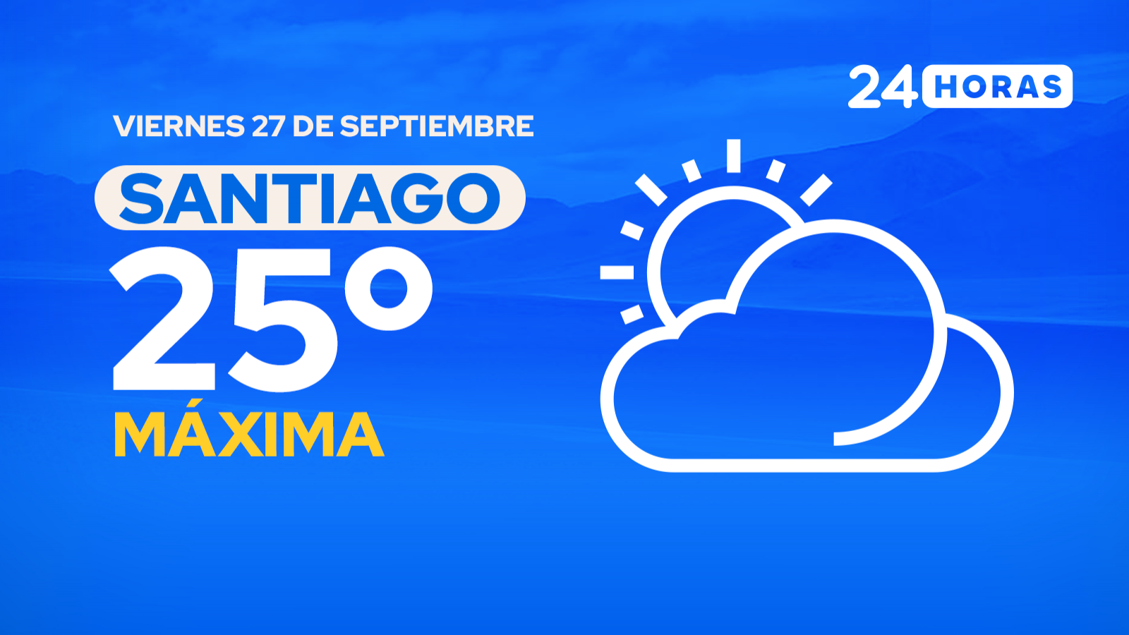 El tiempo en Santiago: viernes 27 de septiembre de 2024