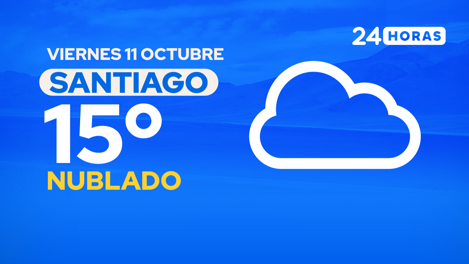 El tiempo en Santiago: viernes 11 de octubre de 2024