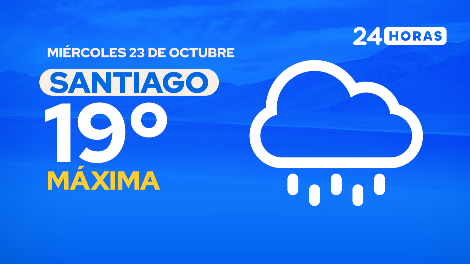 El tiempo en Santiago: miércoles 23 de octubre de 2024