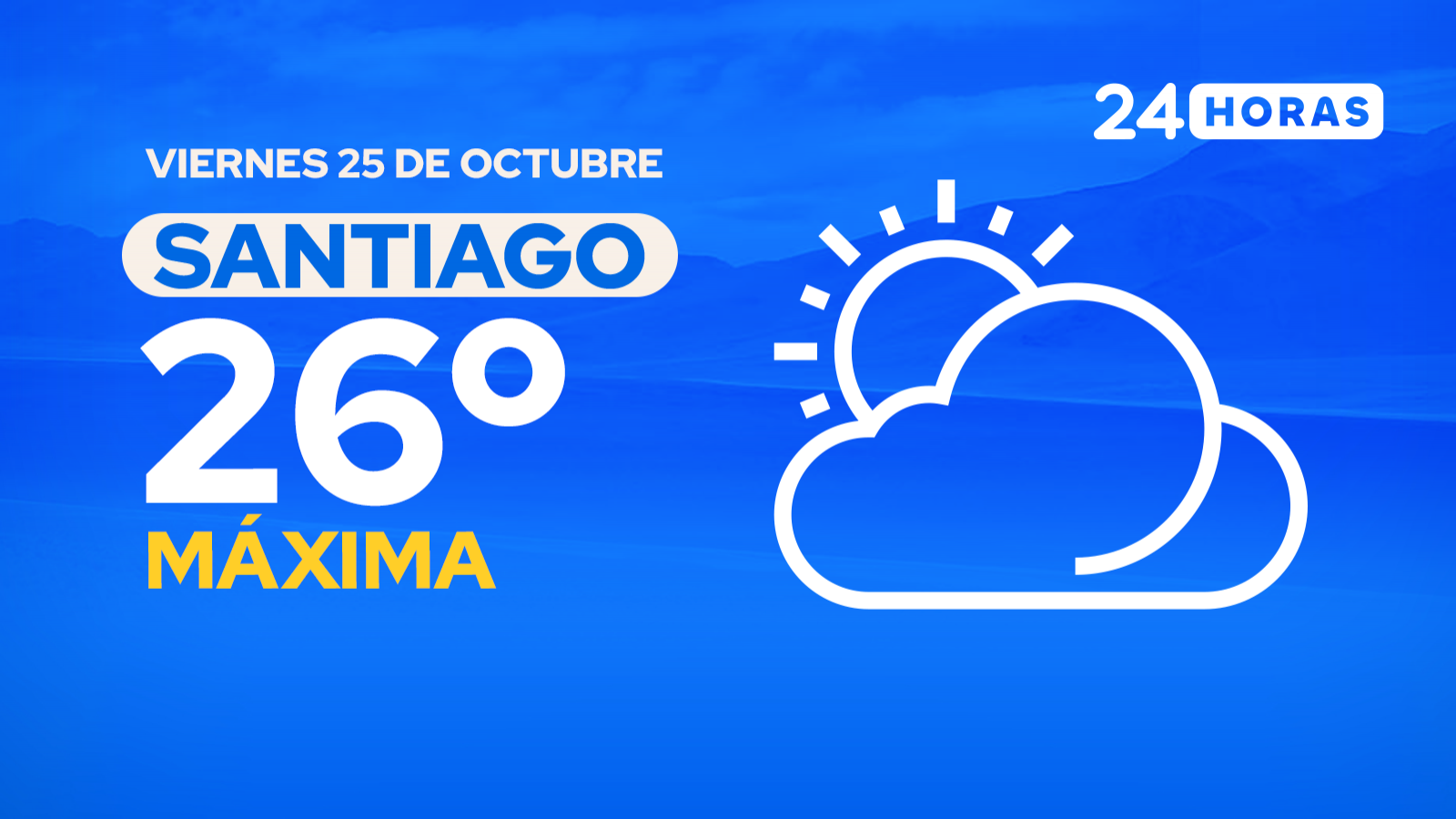 El tiempo en Santiago: viernes 25 de octubre de 2024