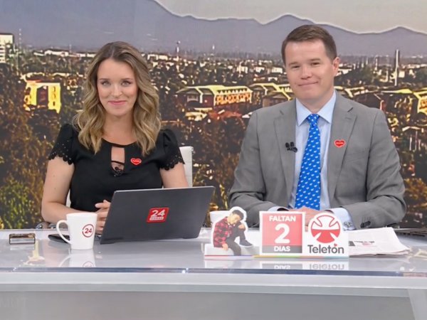 Carla Zunino y Davor Gjuranovic en 24 Horas Tu Mañana.