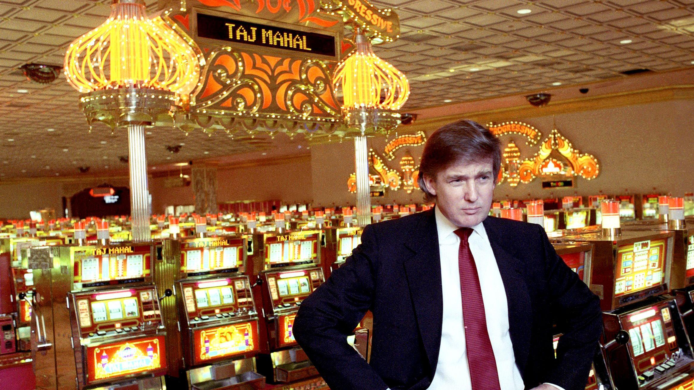 Donald Trump en el Taj Mahal de Atlantic City.