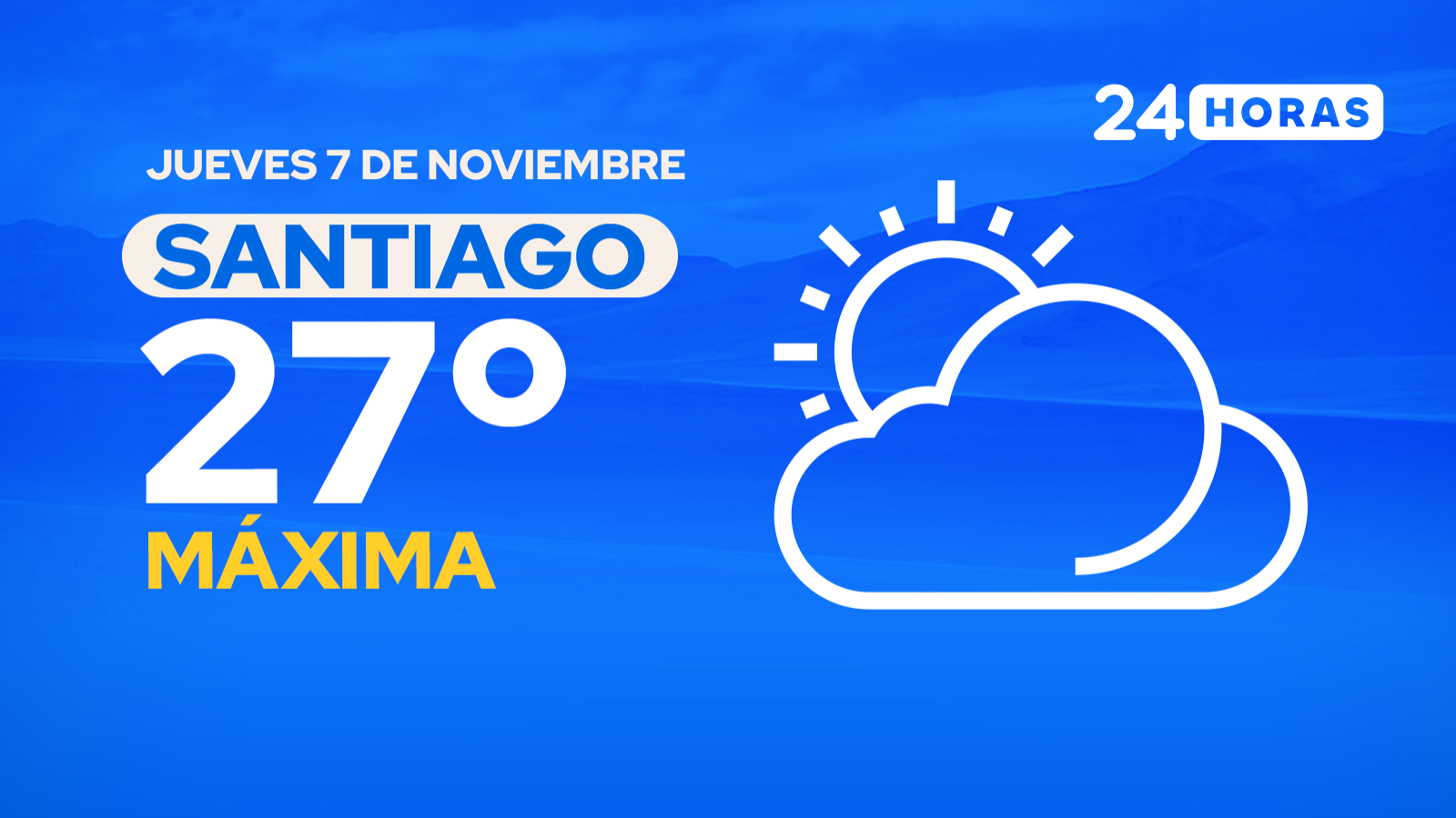 El tiempo en Santiago: jueves 7 de noviembre de 2024