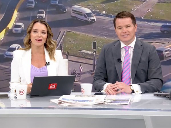 Carla Zunino y Davor Gjuranovic en 24 Horas Tu Mañana.