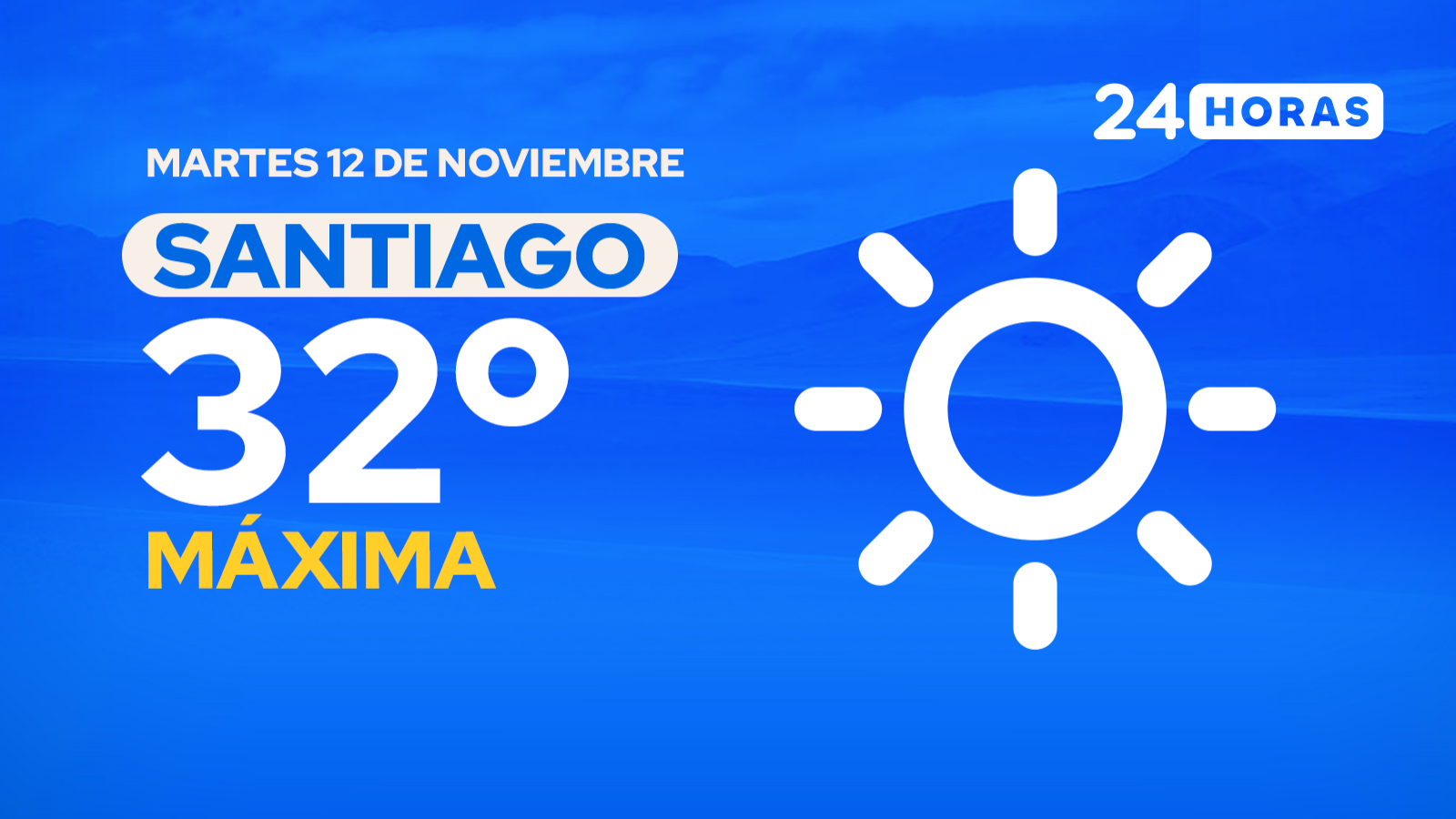 El tiempo en Santiago: martes 12 de noviembre de 2024