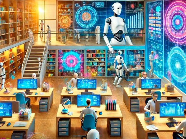 Infografía mostrando el impacto de la IA generativa en la economía global.