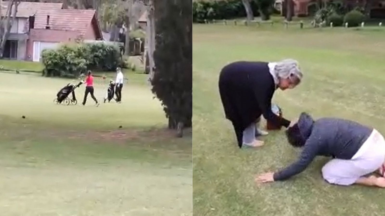 Mujer golpeada con palos de golf en Argentina